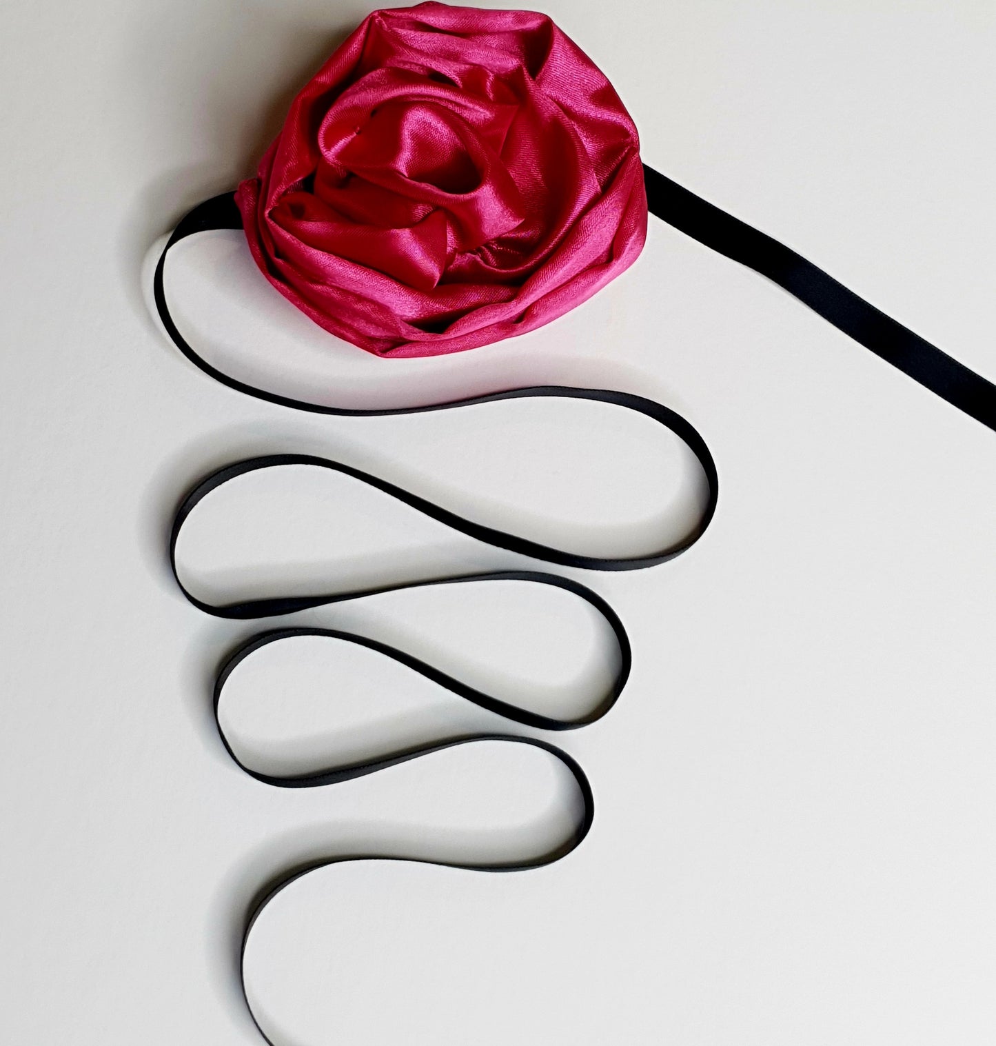 Pink Bloom Rosette Choker