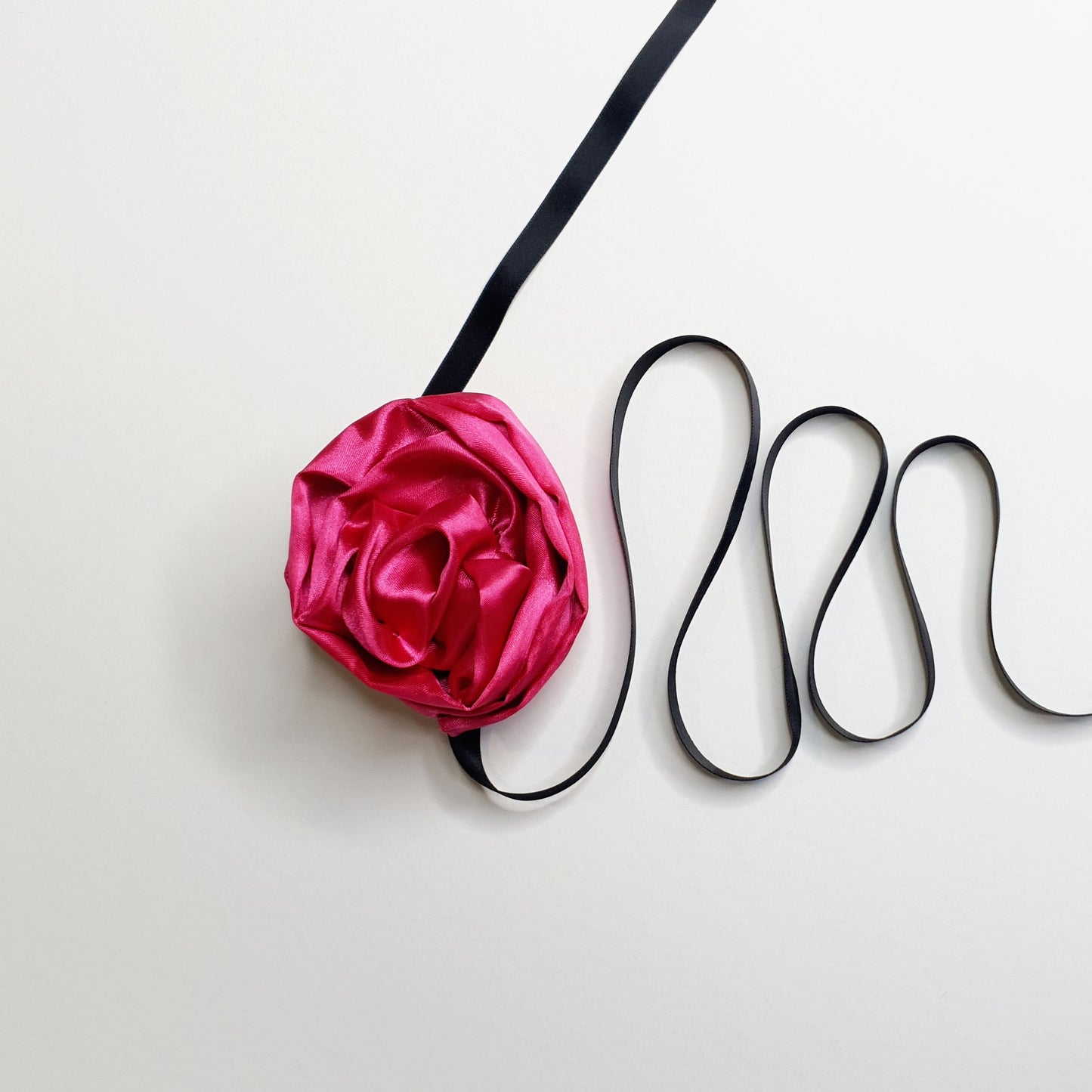 Pink Bloom Rosette Choker