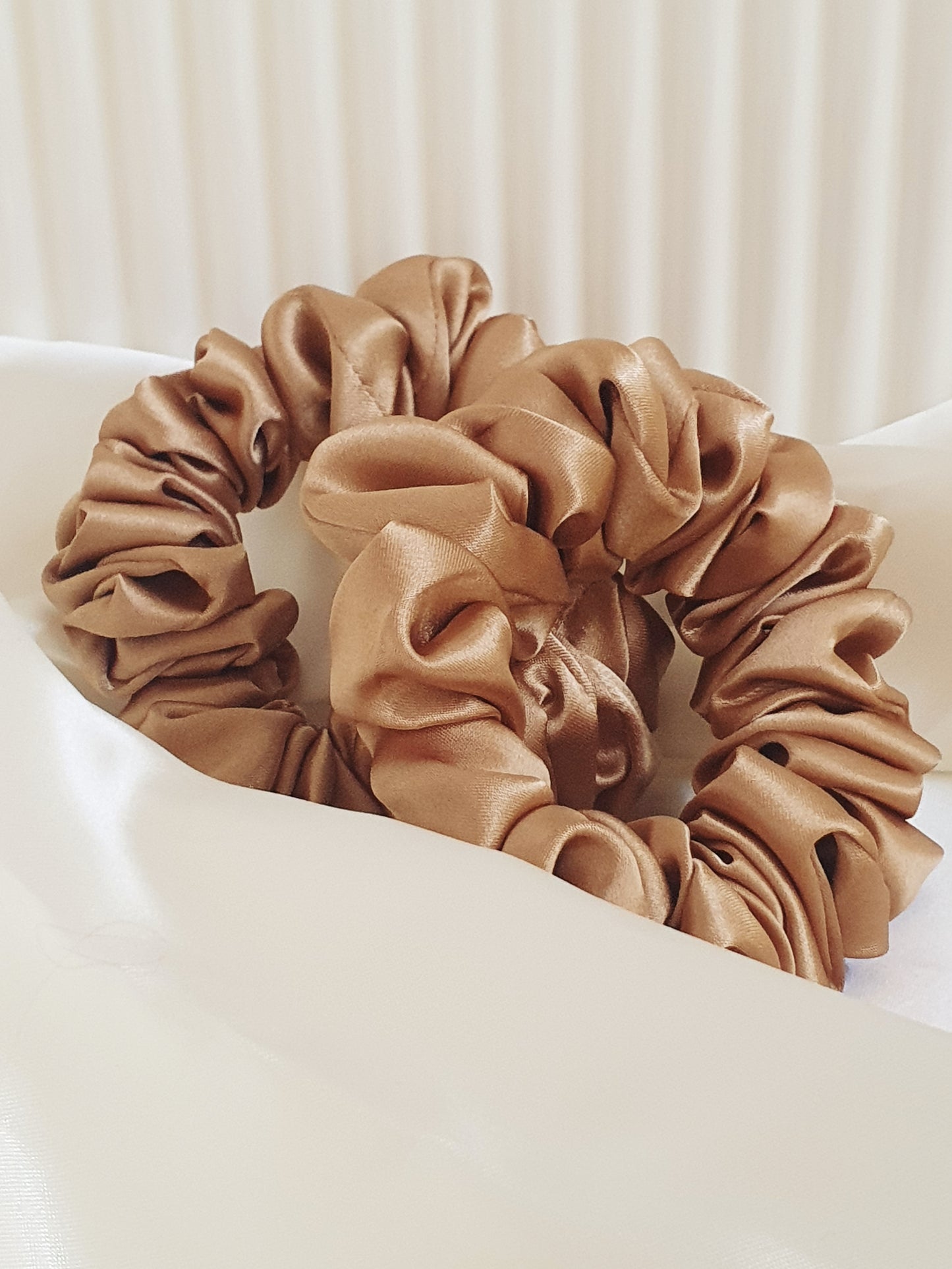 Silky Satin Mini Scrunchie Set - GOLD