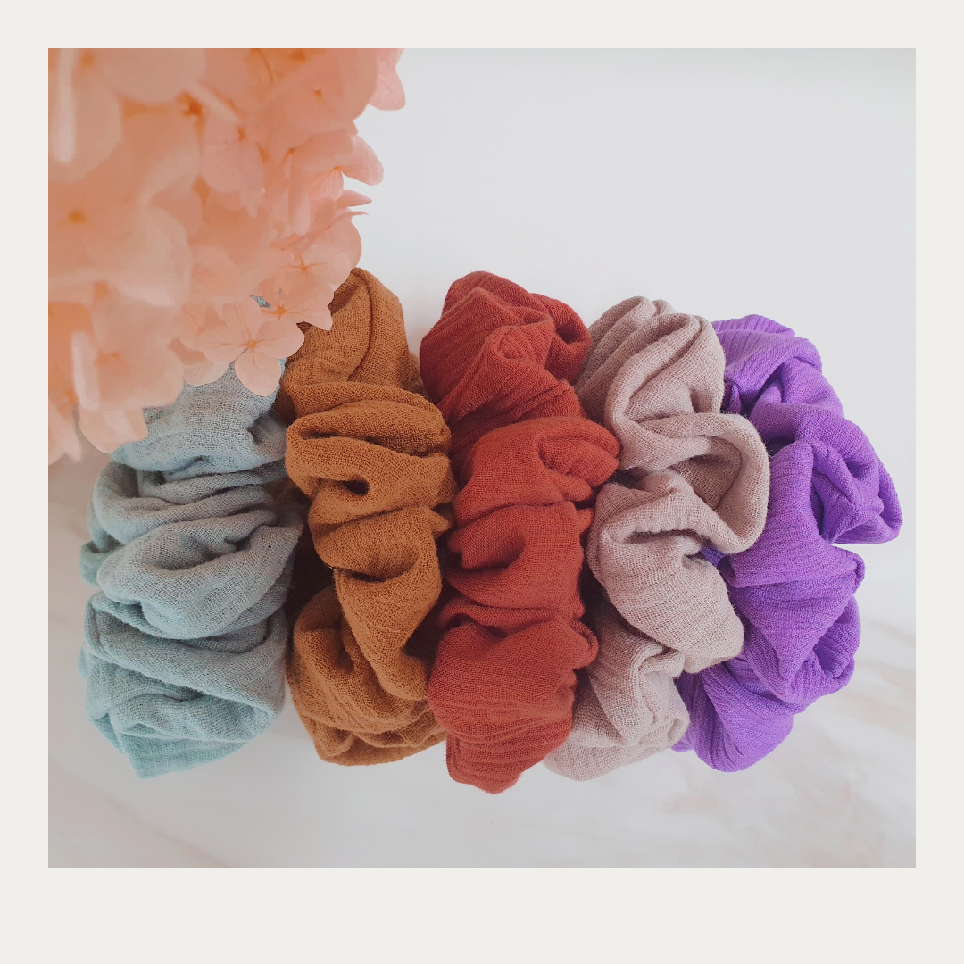 Mini Cotton Scrunchie Set